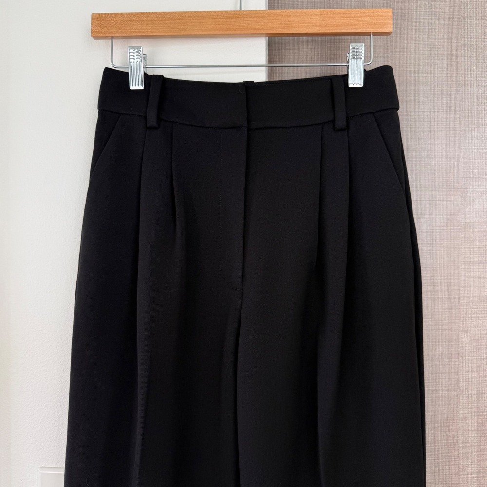 Favorite Daughter Black The Petite Favorite Pants Trouser Wide Leg Size 6 - Picture 4 of 13